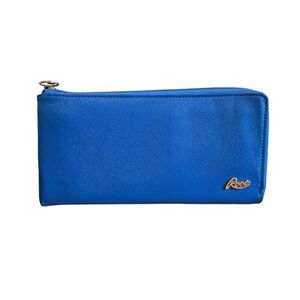Roots Large Blue Wallet Clutch